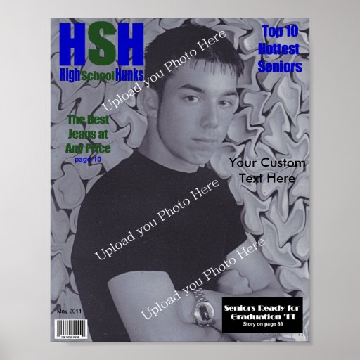 Custom Magazine Cover, High School Graduation Poster Zazzle