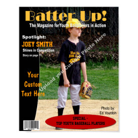Custom Magazine Cover, Youth Baseball print