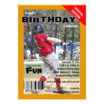 Custom Magazine Style Sports Birthday Party Invite