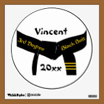 Custom Martial Arts 3rd Degree Black Belt Decal wall decals