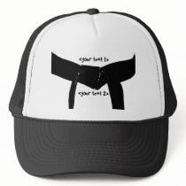 Custom Martial Arts Black Belt hats