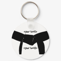 Custom Martial Arts Black Belt keychains