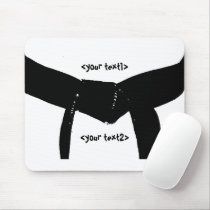 Custom Martial Arts Black Belt mousepads