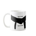 Custom Martial Arts Black Belt mugs