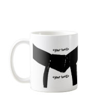 Custom Martial Arts Black Belt mugs