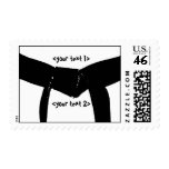 Custom Martial Arts Black Belt Postage Stamp