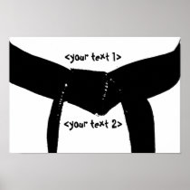 Custom Martial Arts Black Belt Poster Print
