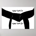 Custom Martial Arts Black Belt Poster Print