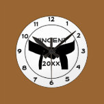 Custom Martial Arts Black Belt Round Clock wall clocks