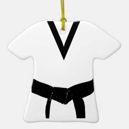 Custom Martial Arts Black Belt Uniform Ornament