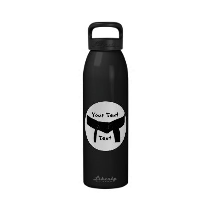 Custom Martial Arts Black Belt Water Bottle