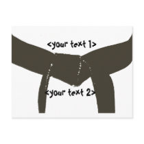 Custom Martial Arts Brown Belt postcards