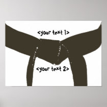 Custom Martial Arts Brown Belt Poster Print