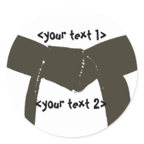 Custom Martial Arts Brown Belt stickers