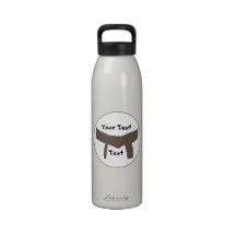 Custom Martial Arts Brown Belt Water Bottle