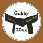Custom Martial Arts Future Black Belt Stickers stickers