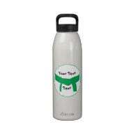 Custom Martial Arts Green Belt Water Bottle