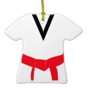 Custom Martial Arts Red Belt Uniform Ornament