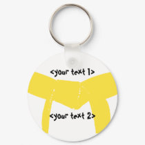 Custom Martial Arts Yellow Belt keychains by loraseverson Custom Martial Arts Yellow Belt keychains