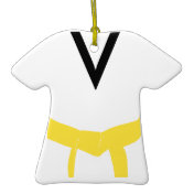 Custom Martial Arts Yellow Belt Uniform Ornament