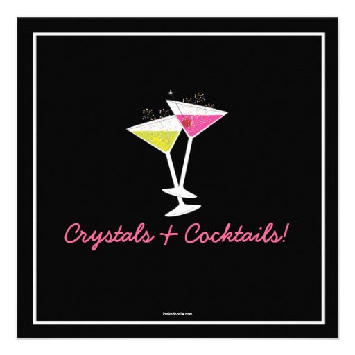 CUSTOM Martini Cocktail Birthday Party Invitation