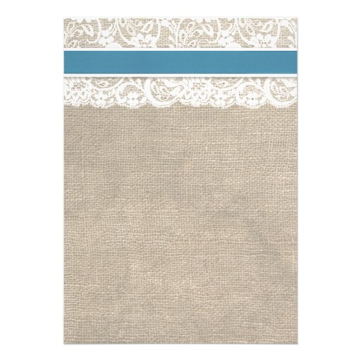 Custom Mediterranean Lace & Burlap Wedding Invite