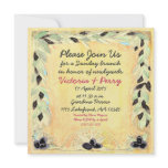 Custom Mediterranean Olive & Yellow Luncheon - invitations