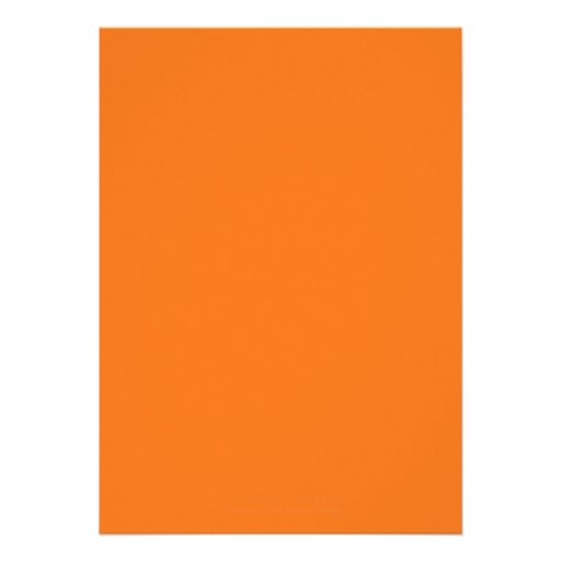 Custom Medium Orange Invitation - Elegant Flourish