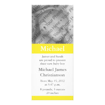 Custom Medium Yellow Announcement or Invitation