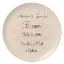 Custom Memorial Wedding Plate Keepsake with Text