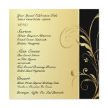 Custom Menu Card for Birthday or Anniversary Party Invites