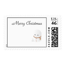 Custom Merry Cristmas Snowman Stamps