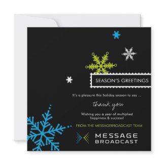 Custom Message Broadcast Holiday Card invitation