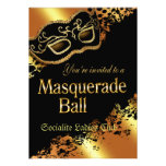 Custom Metallic Gold Masquerade Ball Invitation