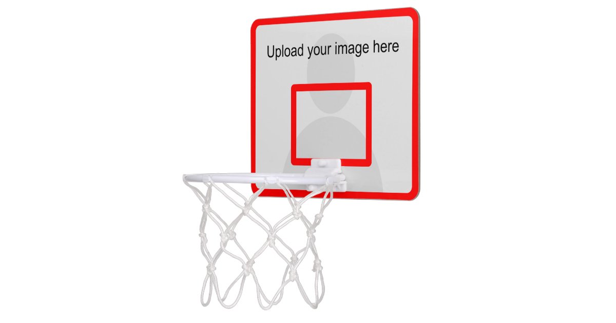 Custom mini basketball hoop with backboard frame Zazzle