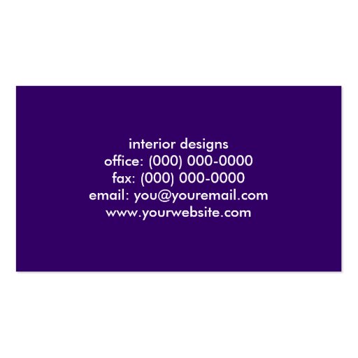 Custom Modern 519 Dark Purple Business Card Templates (back side)