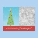 Custom Modern Christmas Tree Holiday Postcards