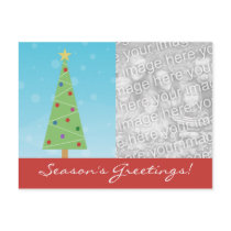 Custom Modern Christmas Tree Holiday Postcards