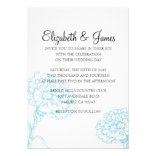 Custom Modern Formal Wedding Invitations