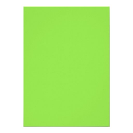 Custom Modern Lime Green Wedding Invitations