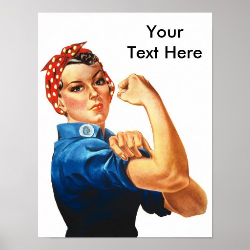 Custom Modern Rosie The Riveter Poster Zazzle 