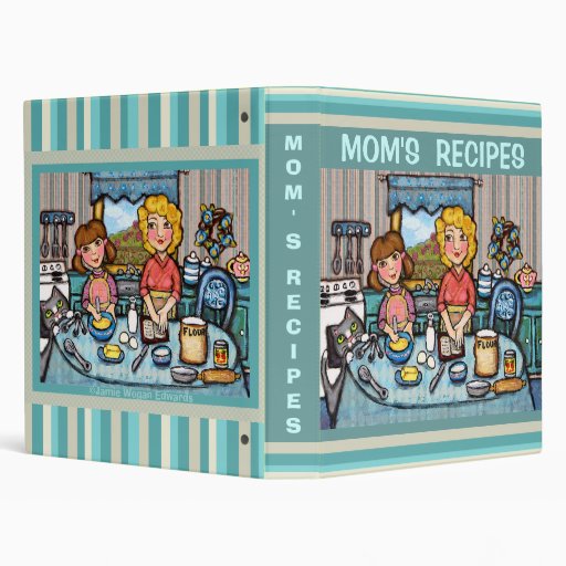 Custom Mom's Recipe Binder Scrapbook