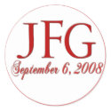Custom Monogram and Date Stickers by perfectpostage Custom Monogram and Date Stickers