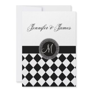 Custom Monogram and Names Wedding Invitation invitation