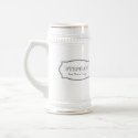 Custom monogram groomsmen elegant beer stein mug