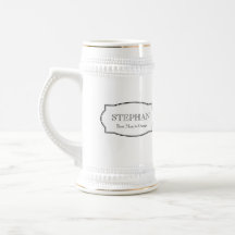 Custom monogram groomsmen elegant beer stein mugs