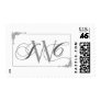 Custom Monogram in silver and white Postage