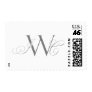 Custom Monogram in silver and white Stamp