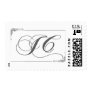 Custom Monogram in silver and white Stamp