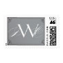 Custom Monogram in silver and white Postage Stamp
